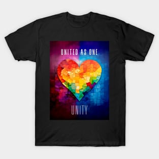 Embrace Diversity: The Importance of Inclusion and Diversity in the Divisive United States on a Dark Background T-Shirt